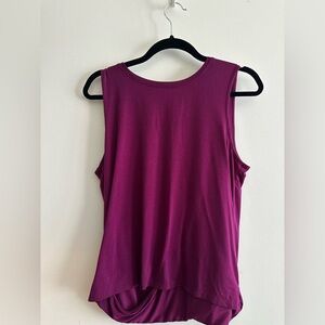 Athleta Women's Essence Sleeveless twist back tank Top bright fuchsia in size M